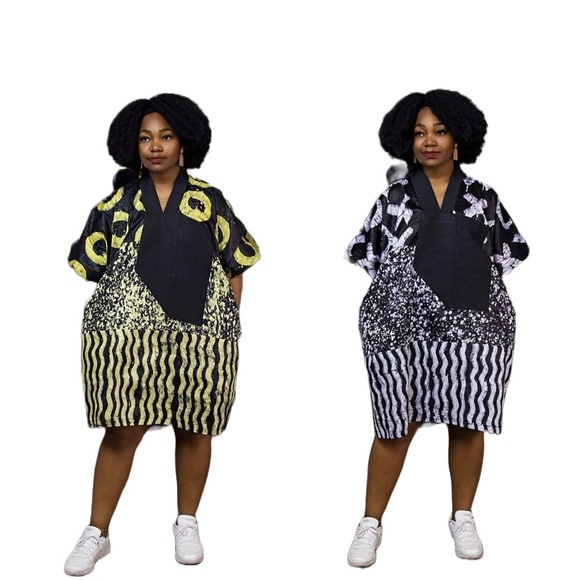 Ankara short gown - Picture 1 of 2